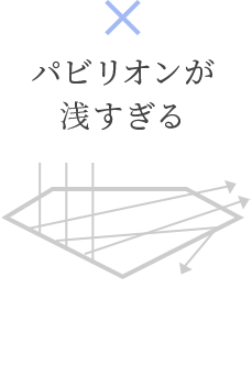 パビリオンが浅すぎる